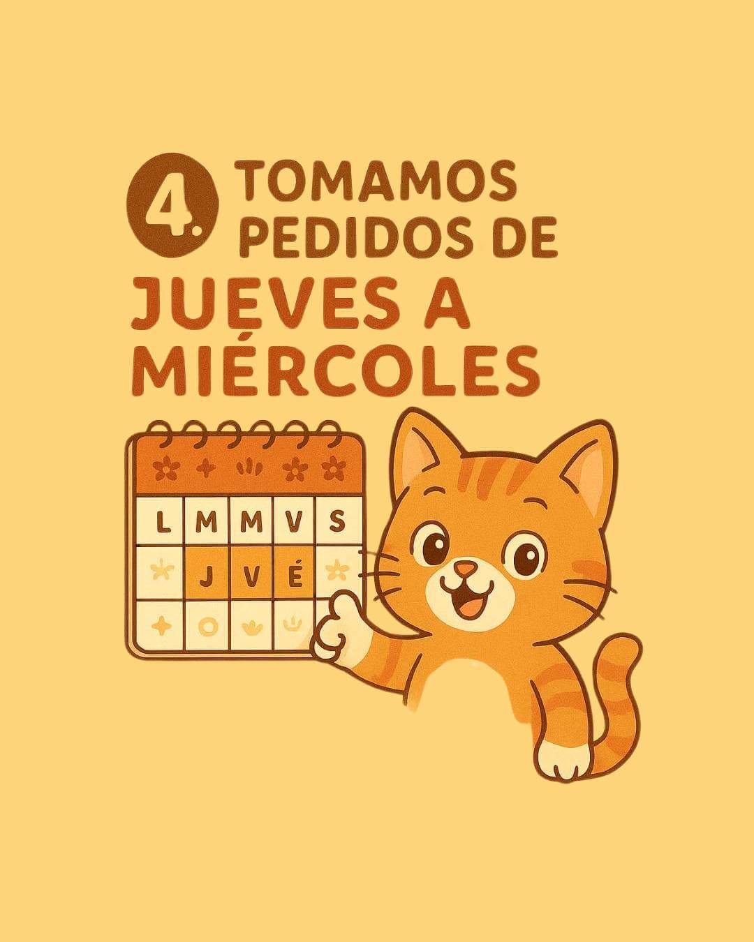 Paso 4 - Tomamos pedidos de jueves a miércoles
